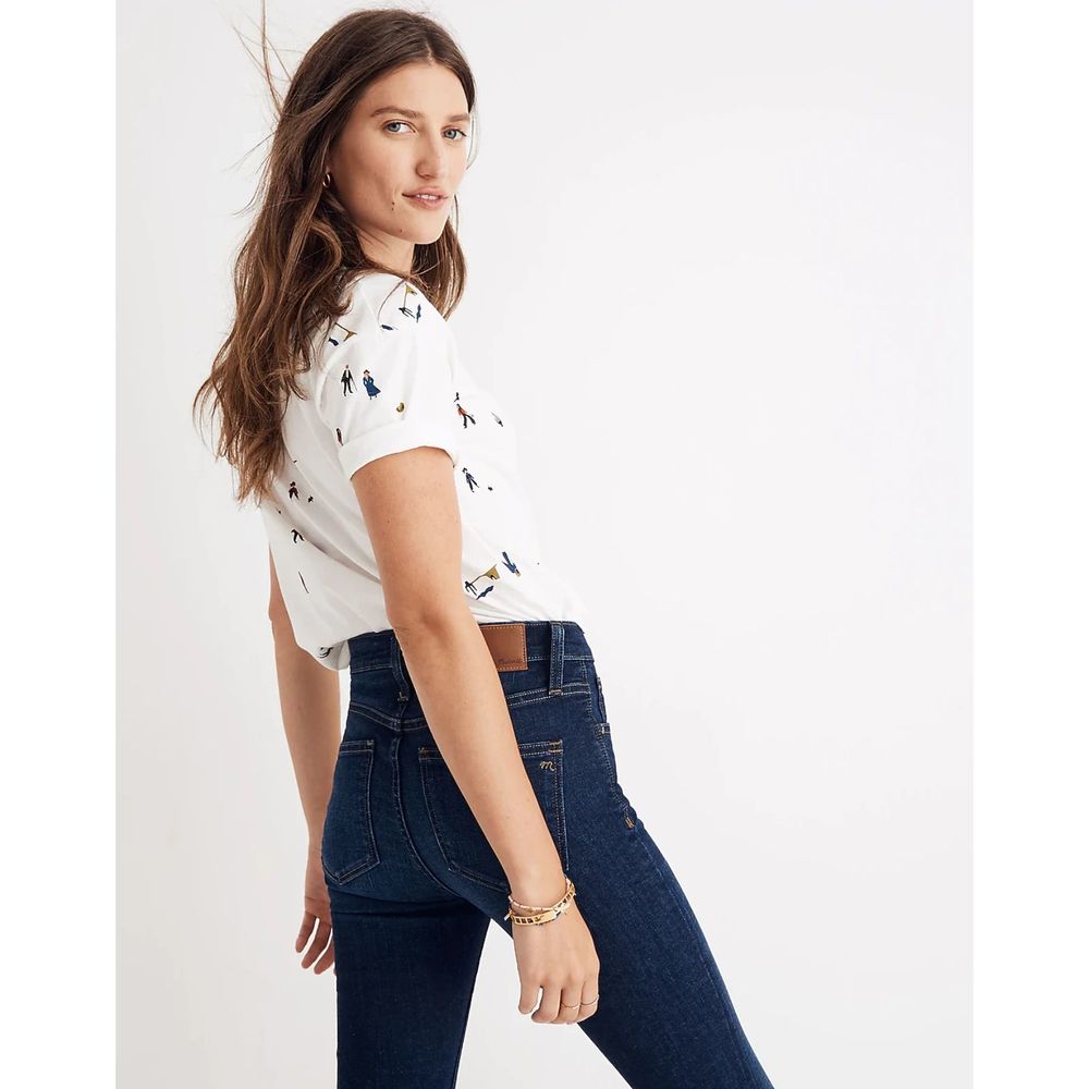 Madewell 9" High-Rise Skinny Jeans in Hayes Wash: Button-Front Edition Sz 27